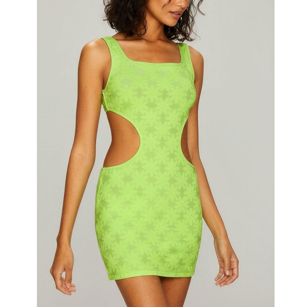 LOVERS + FRIENDS In My Moment Mini Dress, Neon Green, Small